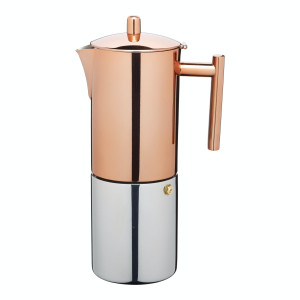 La Cafetière - Cafetière italienne LC en acier inoxydable et cuivre - 600ml OS