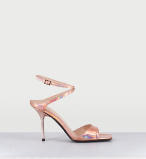 Garrice Lab - Sandales à talon haut en cuir roses - Talon 10cm 39