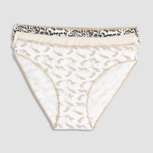 Cotonella - Lot de 3 mini culottes Elan beiges S