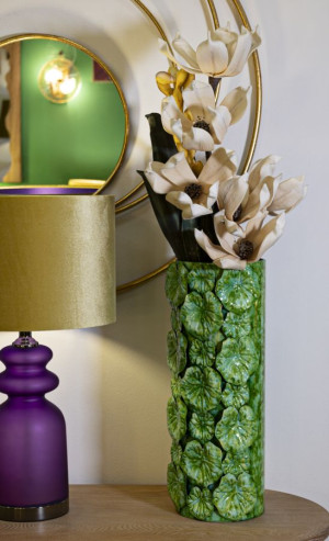 Mauro Ferretti - Vase en fer Drop vert – 18x17,5x46 cm OS