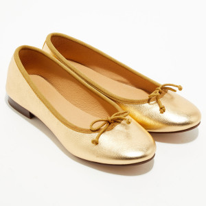 Quartier Latin - Ballerines en cuir irisé Jeanne dorées 38