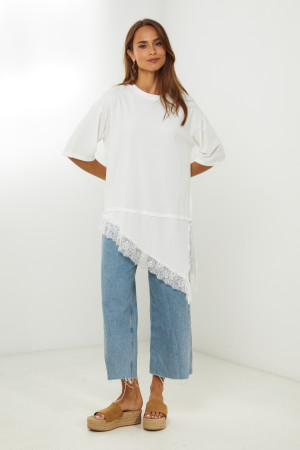 L'Armoire de Suzette - Tunique Noa blanche T.L/XL