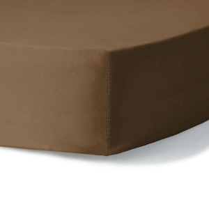 Febronie - Drap housse en coton lavé Luna noisette 150x200 cm