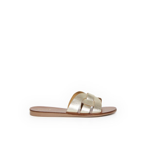André - Mules Samoa en cuir dorées 38