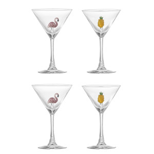Bloomingville - Lot de 4 Verres à cocktail Misa clairs - D.9 x H.16 cm OS