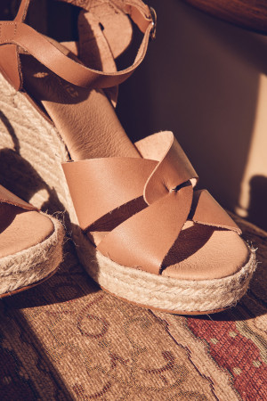 Maison 123 - Espadrilles Jean en cuir camel clair 36