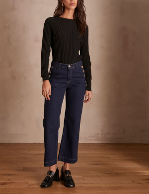 Maison 123 - Pantalon denim Moss céladon 40