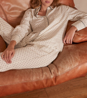 Maison 123 - Pyjama chemise & pantalon Rêve blanc L
