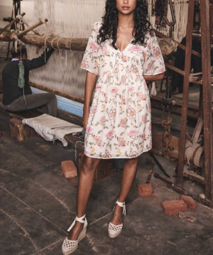 Maison 123 - Robe Maeva imprimée Lurex primerose 40