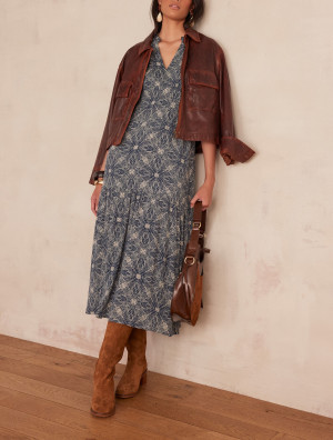 Maison 123 - Robe Lana imprimée marine M