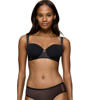 Triumph - Soutien-gorge avec armatures balconnet ampliforme Palina Cosmic Heartbeat WHP noir 90 B