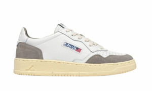 Autry - Baskets basses Medalist en cuir souple et daim blanc et vapor 38