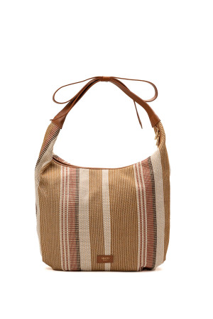 Abaco Paris - Sac à main en cuir Gina camel - 46x35x5cm OS