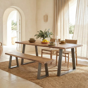 Bois & Chiffons - Table a manger en bois Acacia  Forest II multicolore - 200 x 95 x 75 cm OS
