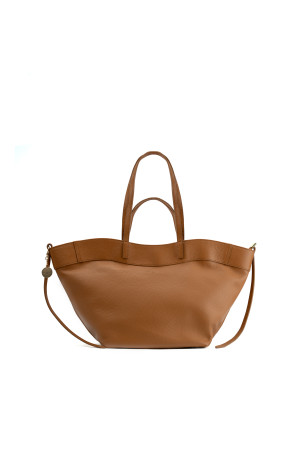 Christian Laurier - Sac porte épaule en cuir Nyla camel - 55x30x17cm OS