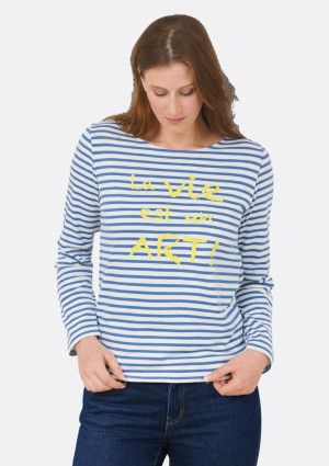 Made in Sens - T-shirt manches longues en coton Marin Lavie jaune L