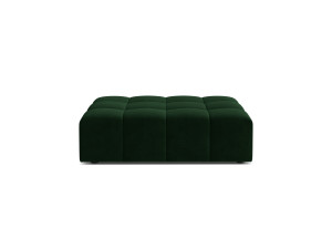 Cosmopolitan Design - Pouf velours Chicago 1 places vert bouteille - 102x84x42 cm OS