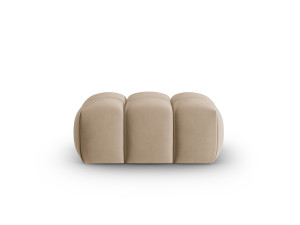 Cosmopolitan Design - Pouf velours Verona 1 places le sable - 60x85x40 cm OS