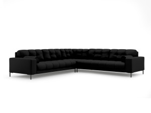 Cosmopolitan Design - Canapé d'angle symétrique Bali 6 places noir - 256x256x75 cm OS