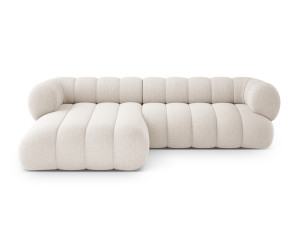 Cosmopolitan Design - Canapé d'angle gauche Koge 5 places beige clair - 270x165x70 cm OS