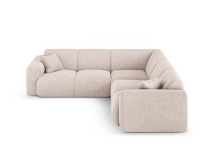 Cosmopolitan Design - Canapé d'angle symétrique Nolio 5 places beige - 252x252x72 cm OS