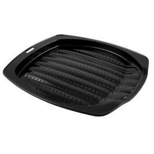 Baumalu - Plaque a frites perforee noire 39x34.5x2.5 cm OS