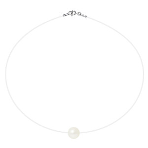 Mitzuko - Collier Argent Perle d'Eau Douce blanche OS