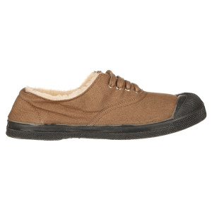 Bensimon - Tennis basses Fourrées lacets beiges 25