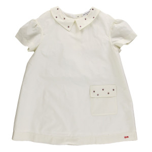 Sonia Rykiel - Robe évasée manches courtes blanche 8 A