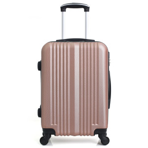Hero - Valise Moyen Séjour 4 roues simples Lipari 59 cm rose doré OS