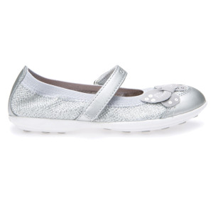 Geox - Ballerines en Cuir Jodie           argentées 36