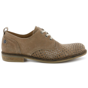 Palladium - Derbies en Velours de cuir perforé Singa  taupe 40