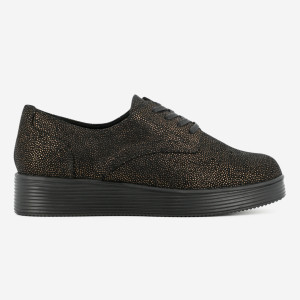 Mellow Yellow - Derbies plateformes Evershine irisées noires 41