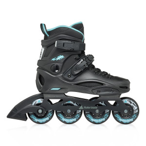 Rolki damskie freeskate Rollerblade RB 80 W - Czarno/Jasno Niebie - 35