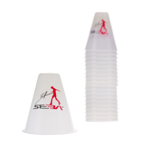 Seba Slalom Cones Dual Density - Białe (20 szt.)