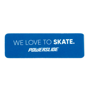 Powerslide We Love To Skate Logo Sticker - Niebieska