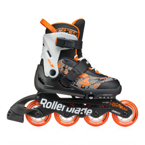 Rolki dla dzieci Rollerblade Microblade SL - Czarno/Pomarańczowe  - 28-32