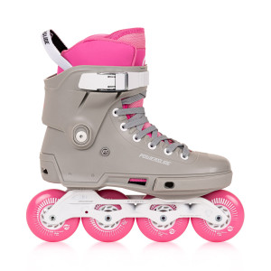 Rolki damskie freeskate Powerslide Next SL 80 - Szaro/Różowe - 38-39