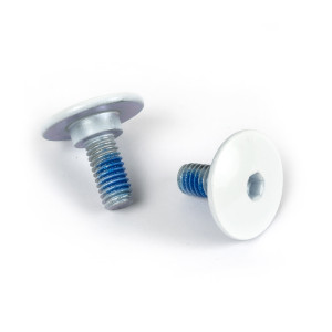 Powerslide Swell/Kaze/Grave Digger Cuff Screw Set - Białe (2 szt.)