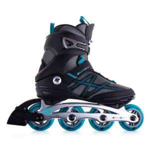 Rolki Damskie K2 Alexis 80 ALU - Czarno/Błękitne - 37