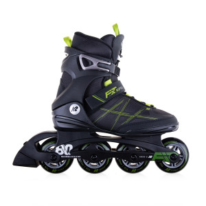 Rolki Fitness K2 F.I.T. 80 PRO - Czarno/Zielone - 40