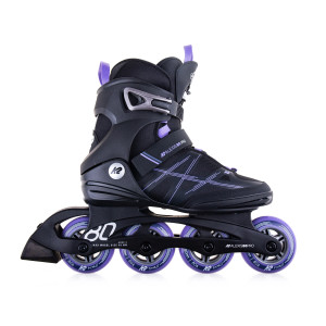 Rolki Damskie K2 Alexis 80 Pro - Czarno/Fioletowe - 40