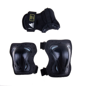 Ochraniacze Rollerblade Skate Gear Junior Tri-Pack - Czarny - XXS