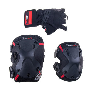 Ochraniacze Seba Protective PRO Pack x 3 (Wrist, Knee Zip, Elbow) - S