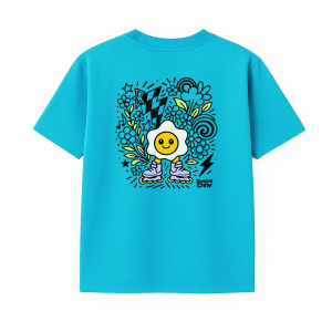 Koszulka Bumpie Crew Jajko Flower TS - Turkusowy - 140