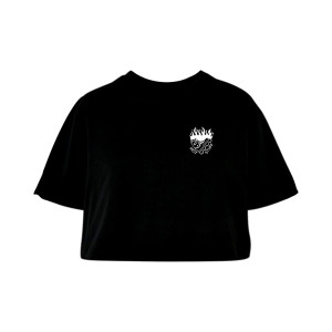 Koszulka GRLS CREW Hot Stuff Crop TS - Czarny - XS