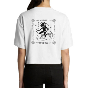 Koszulka GRLS CREW Sunshine Crop TS - Biały - XS