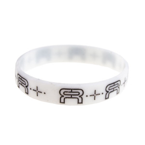 FR Wristband 202mm - Biało/Czarna Glow