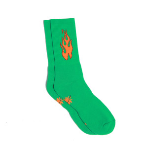 Magic Boots Fire Skate Socks - Zielone - M