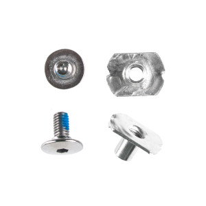 Powerslide Next Cuff Screw Set - Srebrne